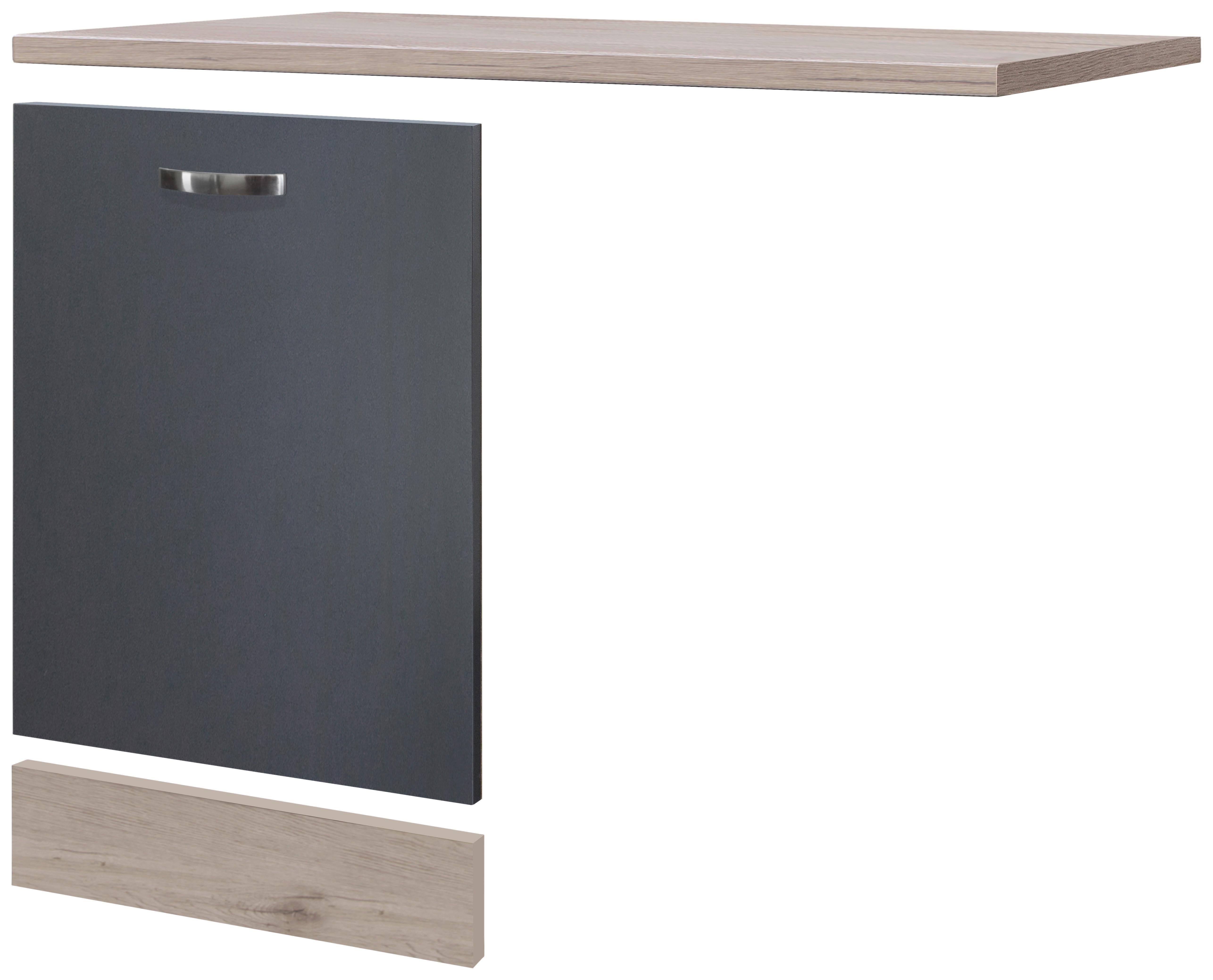 Letvica Pomivalnega Stroja Shadow, Siva, Barva Hrasta - temno siva/hrast san remo, Moderno, leseni material (110/85/60cm)