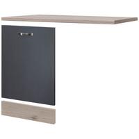 Letvica Pomivalnega Stroja Shadow, Siva, Barva Hrasta - temno siva/hrast san remo, Moderno, leseni material (110/85/60cm)