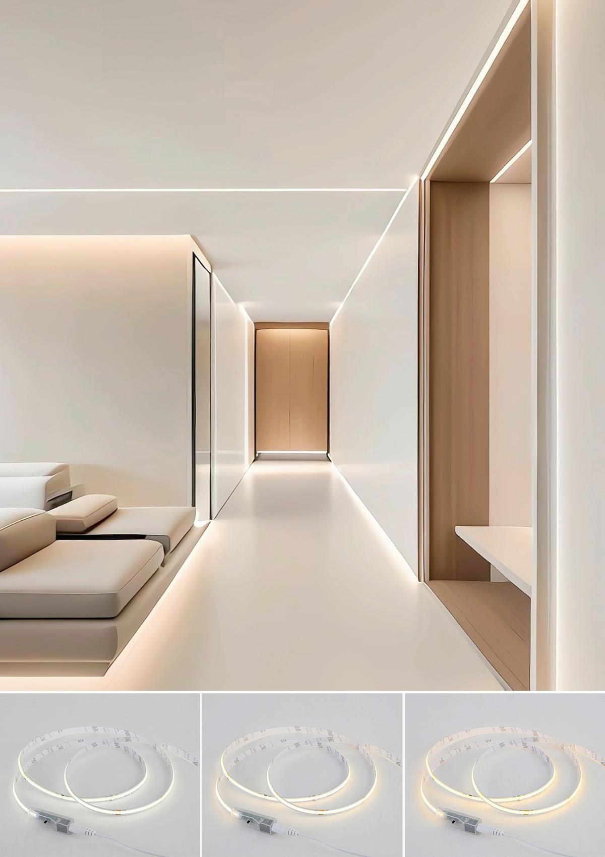 Bandă cu LED Hoch - alb, Modern, plastic (500cm) - Mömax