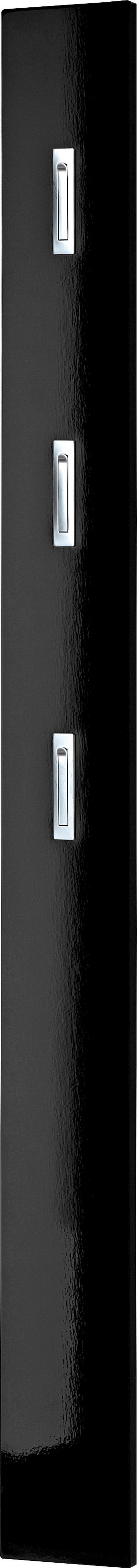 Garderobenpaneel in Schwarz - Schwarz Hochglanz, Modern, Holzwerkstoff (15/170/3cm) - Mömax