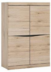 Komoda Summer - hrast San Remo, Moderno, drvni materijal/plastika (86/123/40cm) - Modern Living