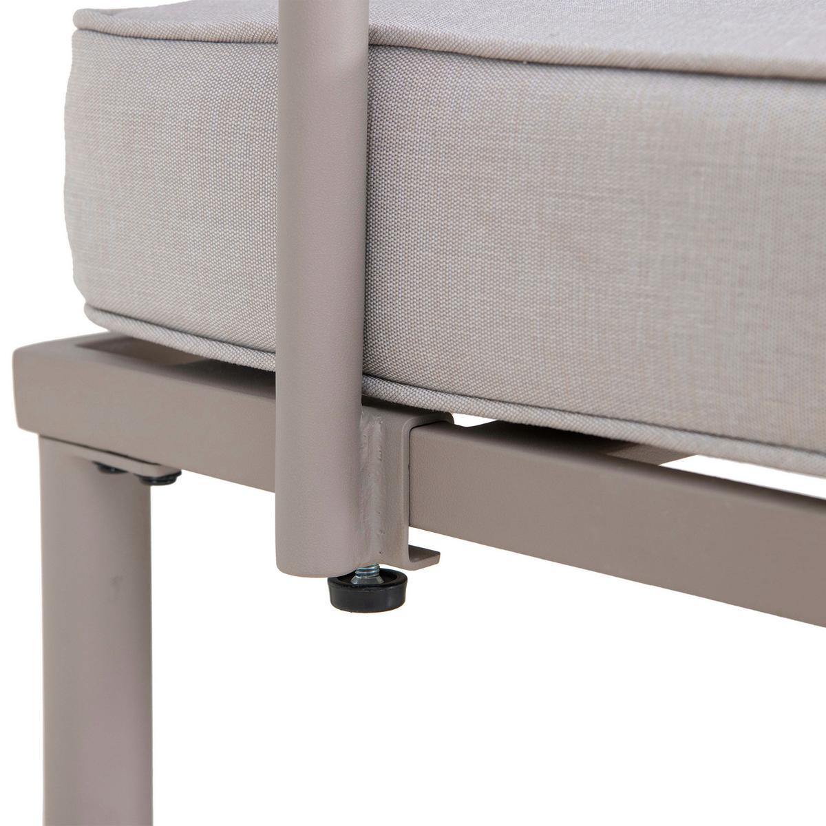 Doppelliege Tagesbett Porto Grau/Naturfarben - Naturfarben/Grau, Basics, Holz/Kunststoff (142/82/128cm) - Modante
