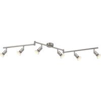 LED-Strahler Fritz max. 6x3 Watt - Nickelfarben, Konventionell, Metall (120/8/17,5cm) - Modern Living