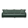 Mega Sofa Kiss - tamno zelena/boje kroma, Moderno, drvo/metal (241/90/117cm) - Mömax