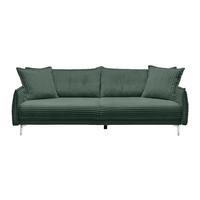 Mega Sofa Kiss - tamno zelena/boje kroma, Moderno, drvo/metal (241/90/117cm) - Mömax