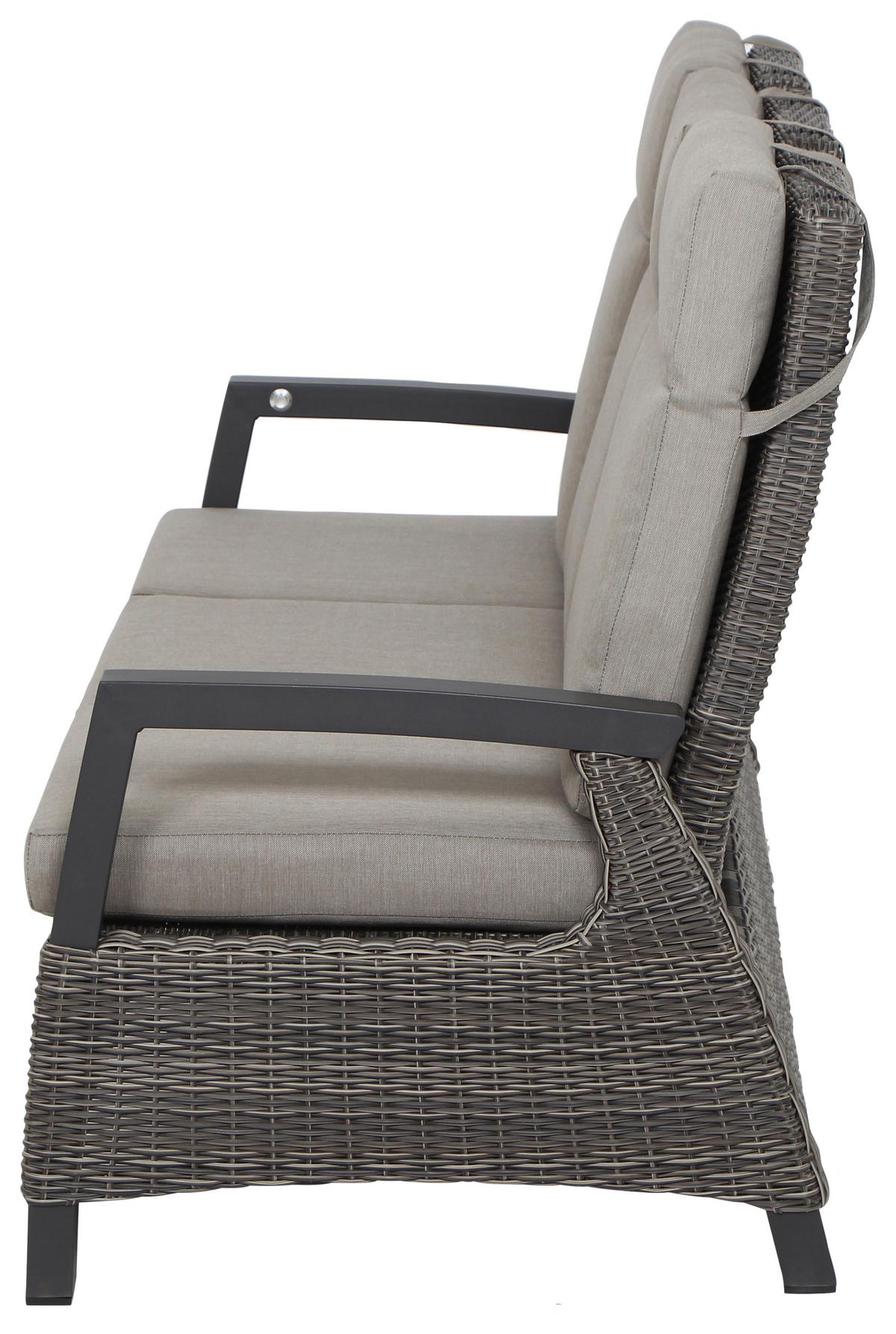 Loungegarnitur Corido 4-tlg. Grau - Grau, Basics, Keramik/Kunststoff (72/103/160cm) - Siena Garden