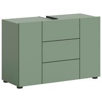 Waschbeckenunterschrank Vira ca. 82x56 cm Grün - Schwarz/Grün, MODERN, Holzwerkstoff/Kunststoff (82/56/34cm) - MID.YOU