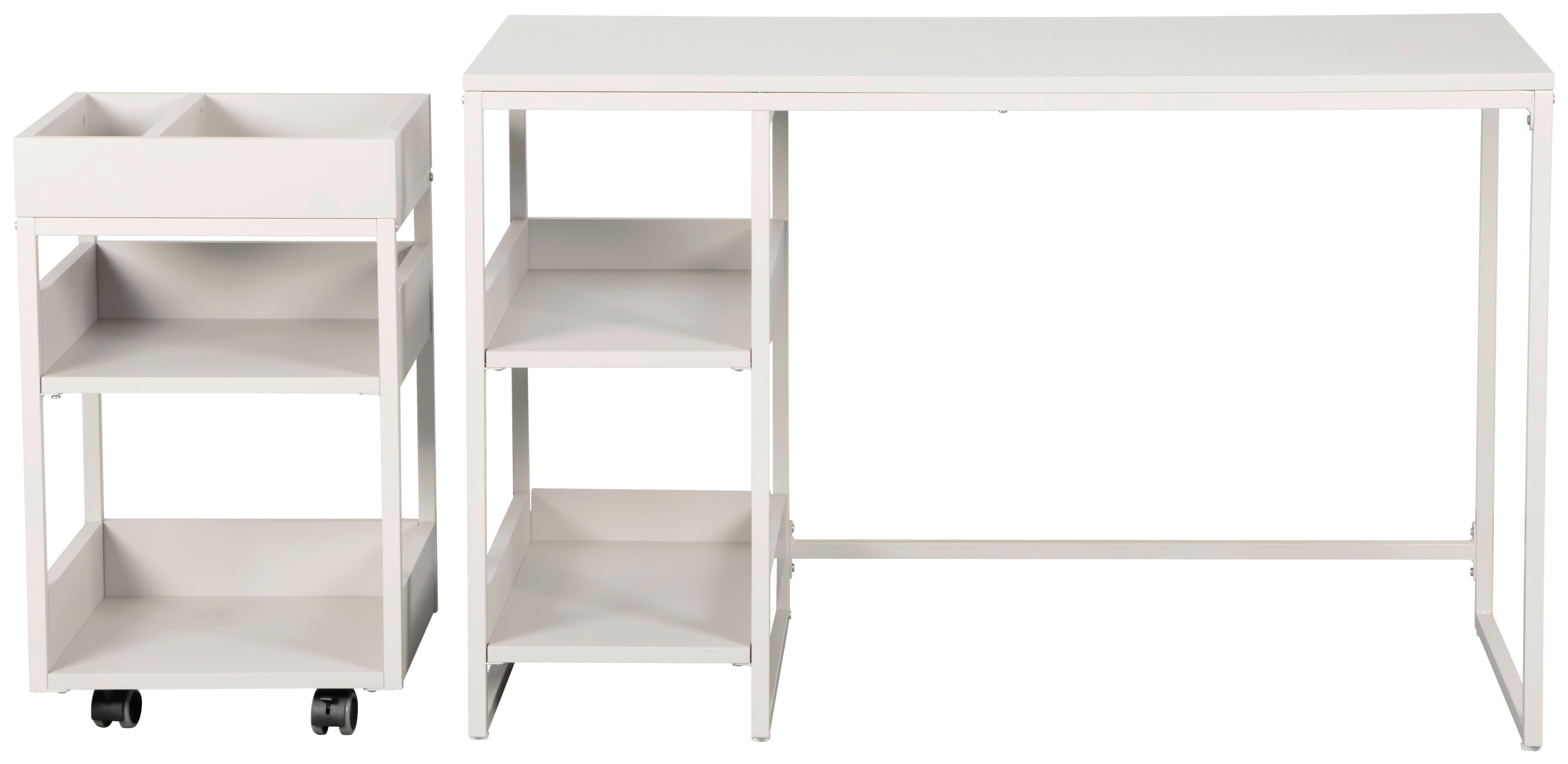 Schreibtischset Wall Kaschmir inkl. Rollcontainer - Kaschmir, MODERN, Holzwerkstoff/Metall (120/76/60cm) - Mömax