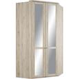 Eckschrank Eiche/spiegel - Eichefarben, ROMANTIK / LANDHAUS, Holz/Holzwerkstoff (120/234/120cm) - PREMIUM LIVING