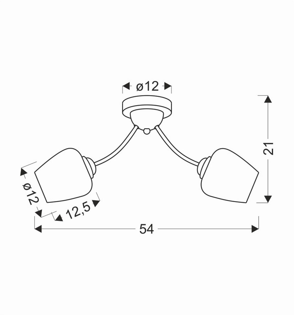 Svjetiljka Stropna 32-22578 Zina - brončane boje, Basics (54/21cm)