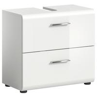 Waschbeckenunterschrank Ice ca. 60x54x32 Weiß hochglanz - Weiß Hochglanz, MODERN, Holzwerkstoff (60/54/32cm) - MID.YOU