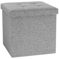 Zaboj Za Sedenje Boxas, Svetlo Siva - svetlo siva, Basics, umetna masa/leseni material (38/38/38cm) - MID.YOU