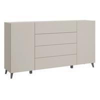 Sideboard Phuket Kaschmir Beige - Kaschmir/Schwarz, Design, Holzwerkstoff/Kunststoff (180/95,4/39cm) - P & B