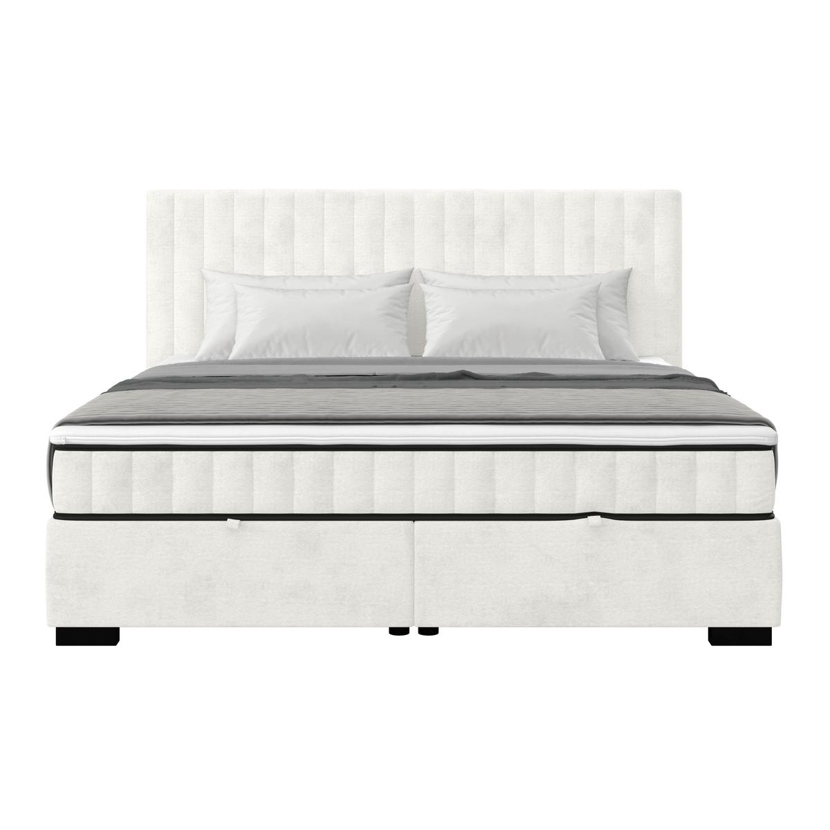 Box Krevet Maya C - crna/krem, Moderno, drvni materijal/drvo (200/220cm) - Based