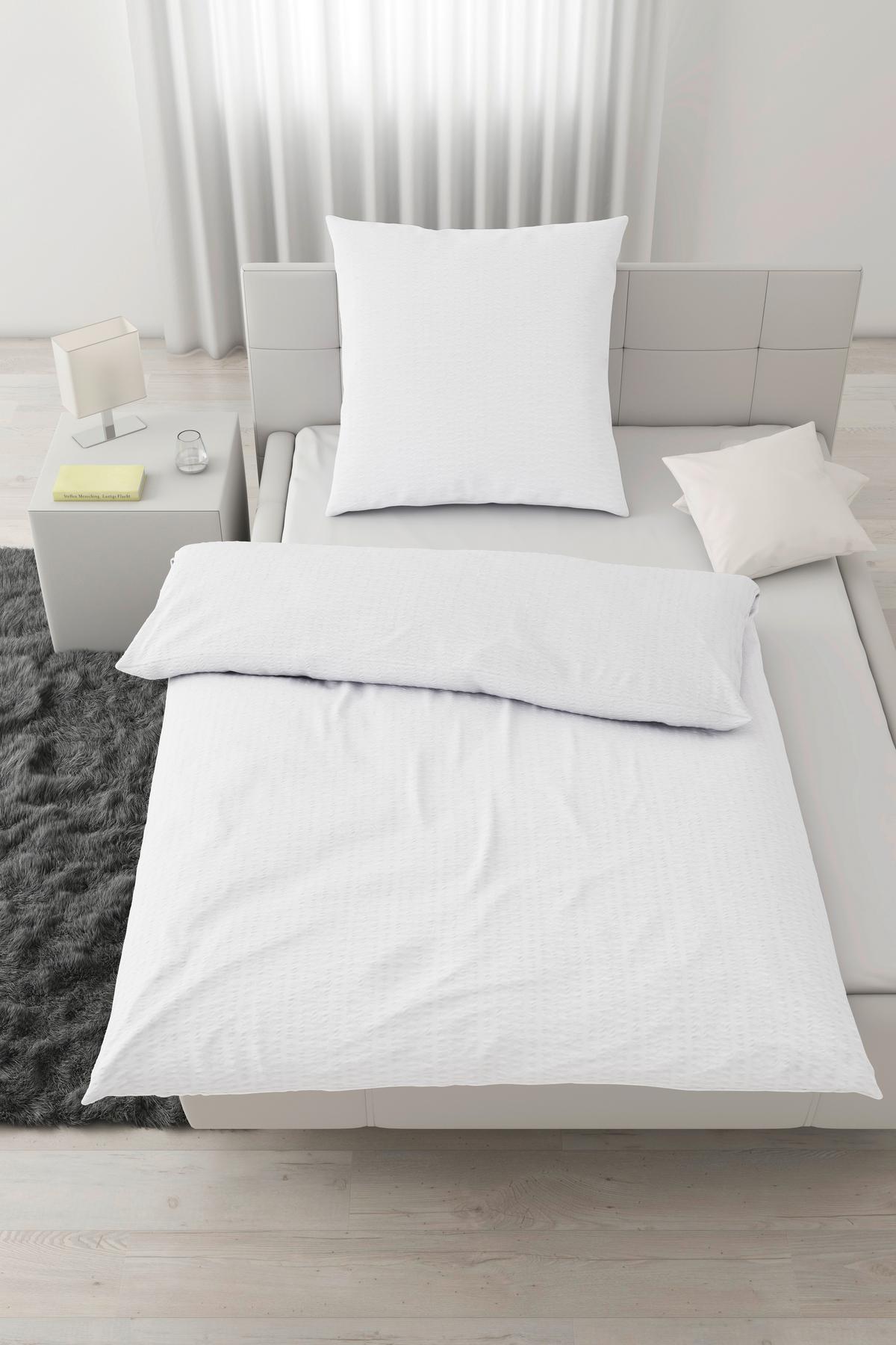 Bettwäsche Gisela Weiß ca. 135x200cm - Weiß, Textil (135/200cm) - Modern Living