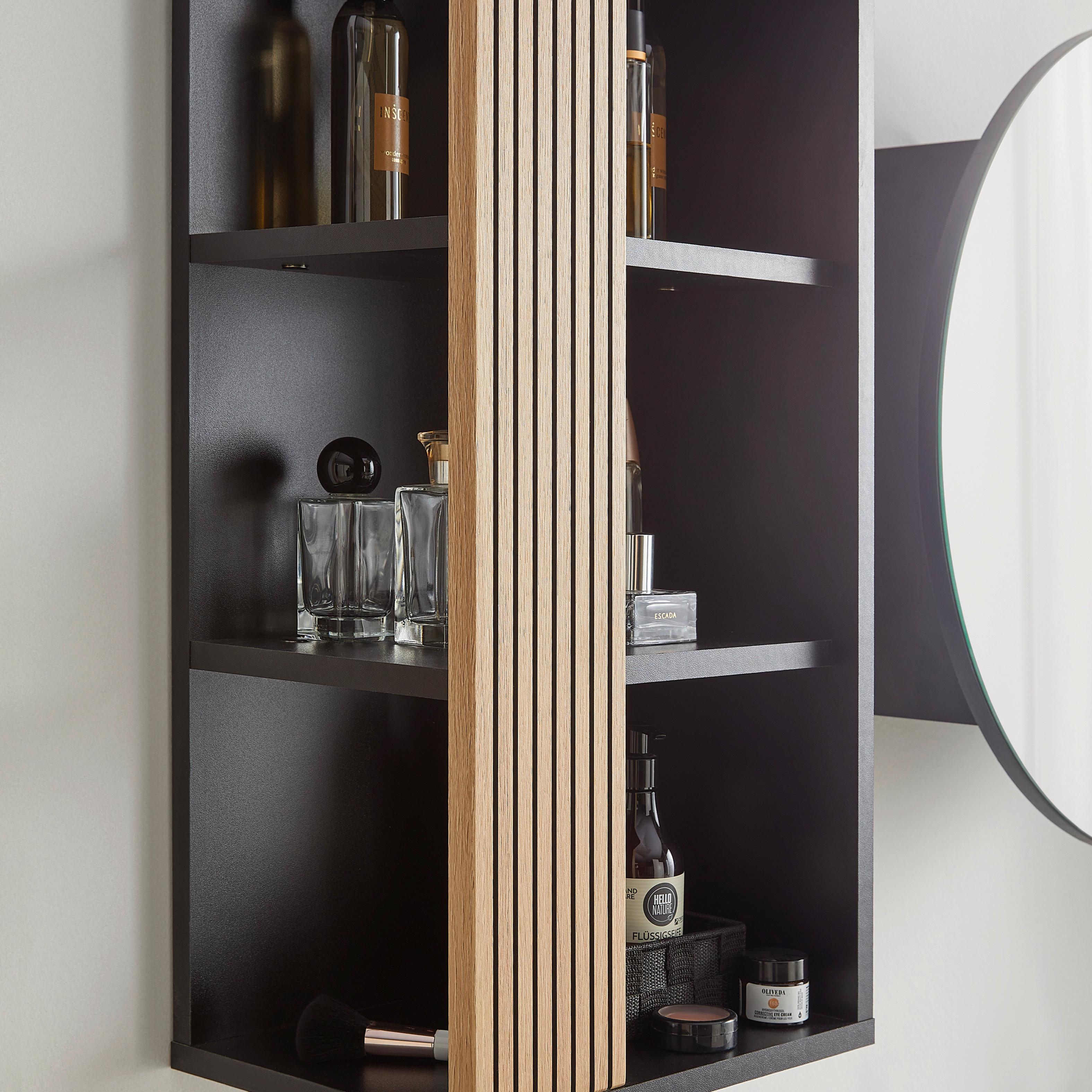 ÖVERSKÅP VENEZIA -EXKLUSIV- - ekfärgad, Lifestyle, trämaterial (35/72/25cm) - Mömax