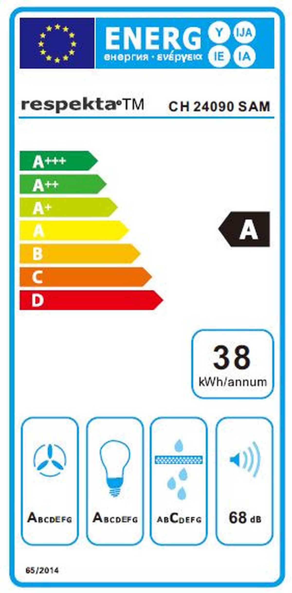 Kuhinjska Napa Hera, 90cm - črna, Trend, kovina/steklo (89,5/74,2-109,2/38,5cm) - Respekta