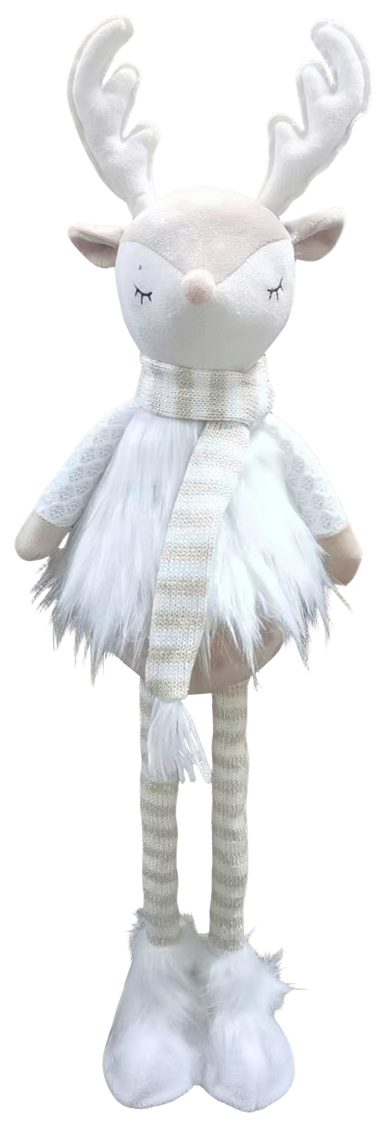 Wichtel Milly Creme/Weiß - Creme/Weiß, KONVENTIONELL, Textil/Stein (20/38-57/15cm) - Mömax