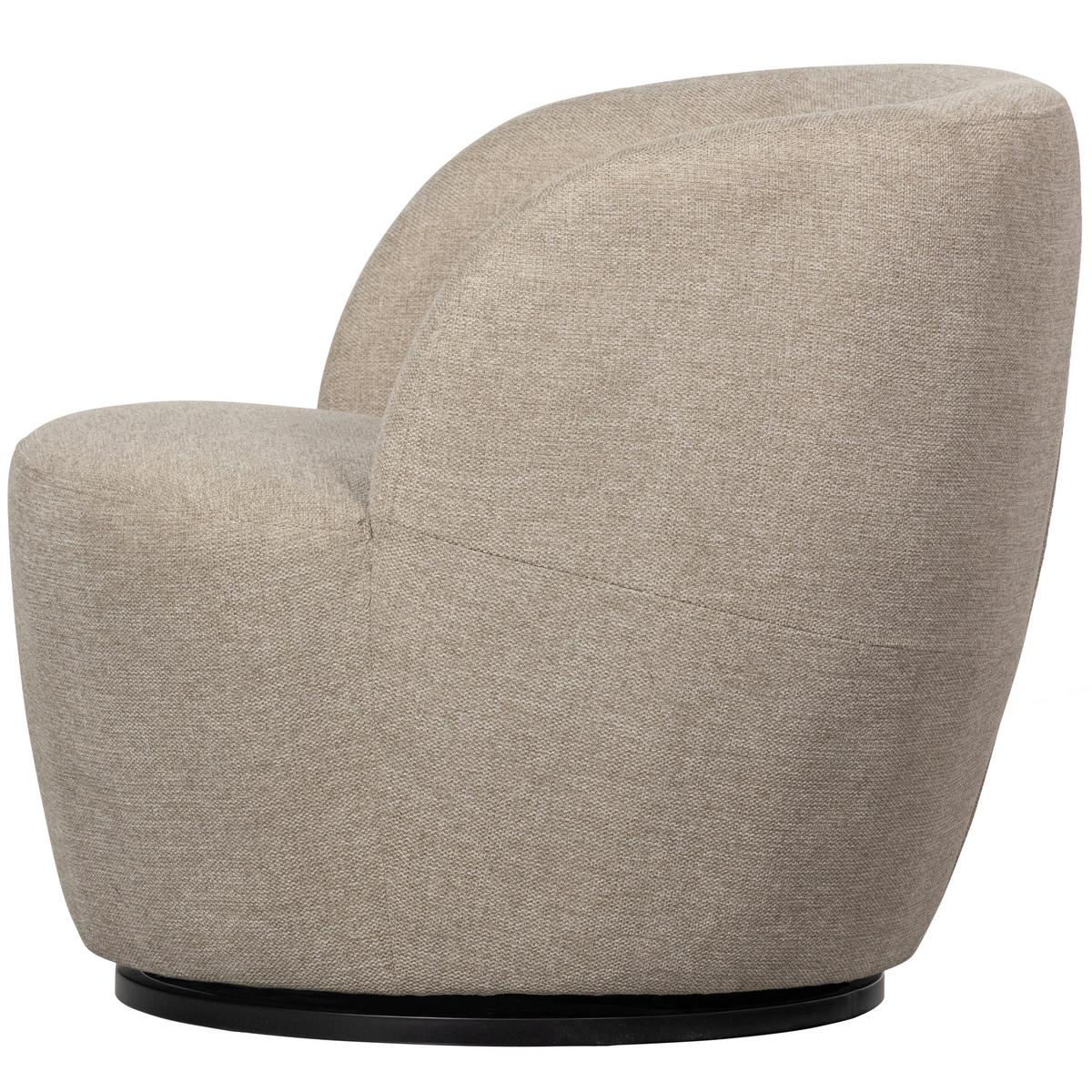 Cocktailsessel Serra Sandfarben - Sandfarben/Schwarz, Design, Kunststoff/Textil (70/68/77cm) - Livetastic