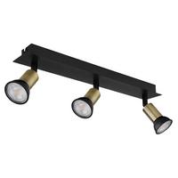 Reflektor Drew - zlate barve/črna, Design, kovina (40/6/9cm) - Globo