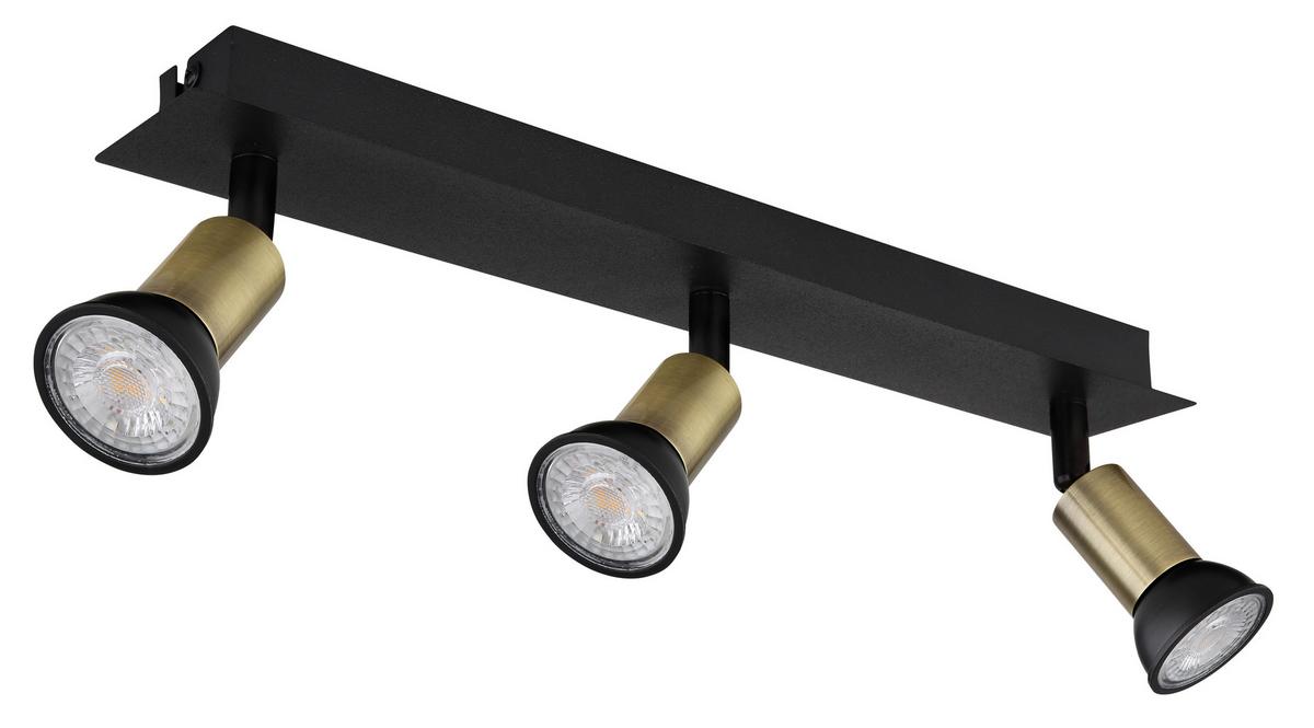 Reflektor Drew - zlate barve/črna, Design, kovina (40/6/9cm) - Globo