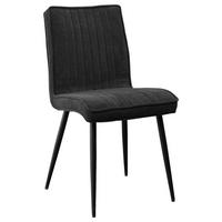 Stuhl Lena in Schwarz - Schwarz/Grau, MODERN, Holz/Textil (43/86/57cm) - Mömax