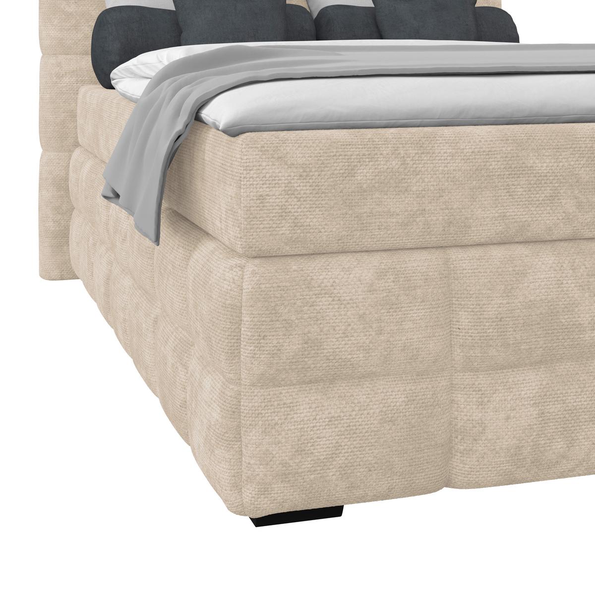 PAT BOX VEGA - alb/verde, Trend, lemn/textil (140/200cm) - Modern Living