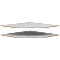 Eckboden Multistauraum Grau - Grau, Modern, Holzwerkstoff (96/1,5/74cm) - Premium Living