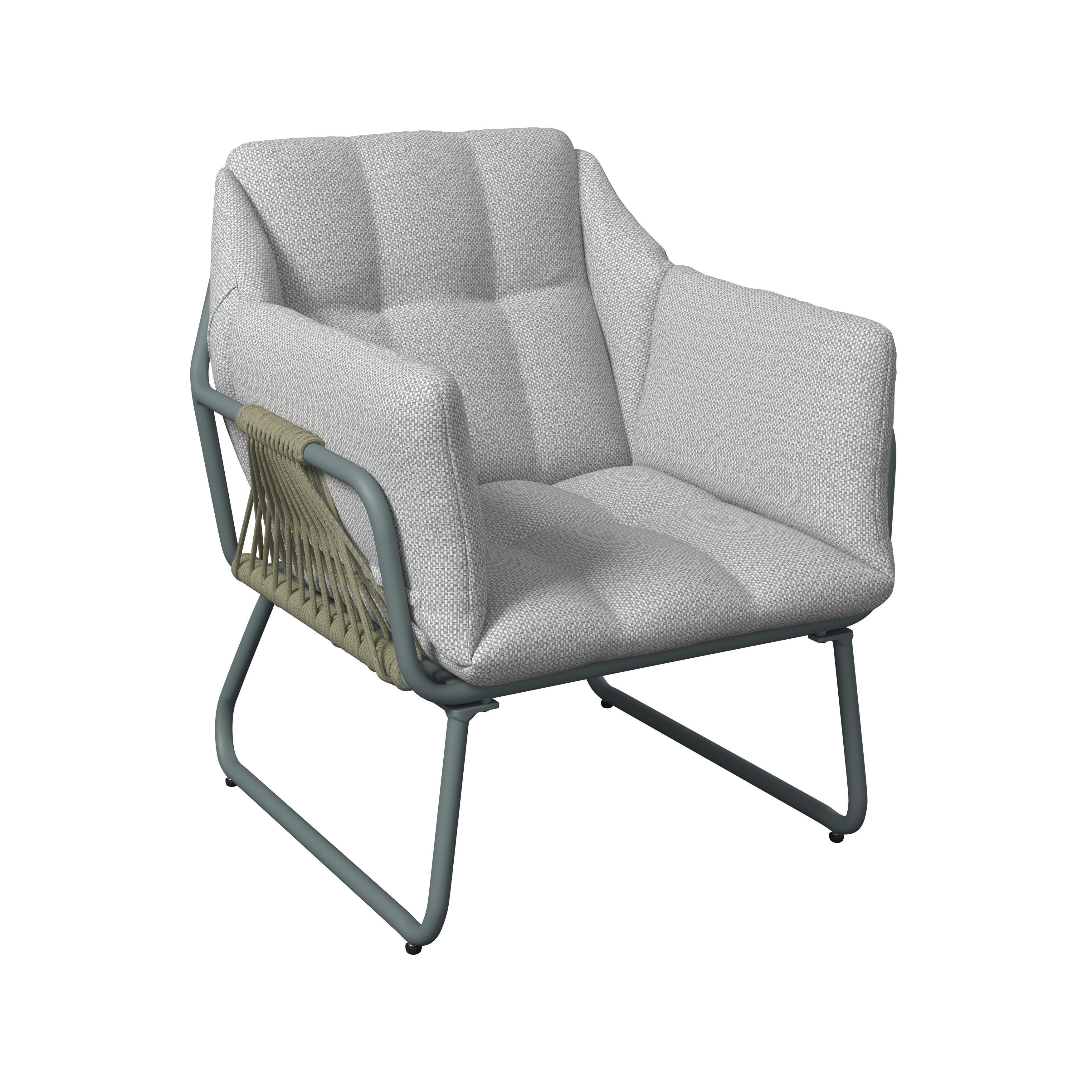 UTEMÖBLER SET BETTY - beige/grön, Modern, metall/glas - Mömax