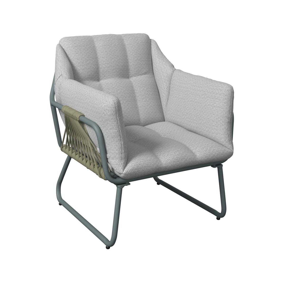 Gartenset Betty Grün/Beige 4-teilig - Beige/Grün, MODERN, Glas/Textil