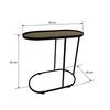 SIDOBORD NOBILE -SB- - svart, Modern, metall/glas (55/55/29cm) - Mömax