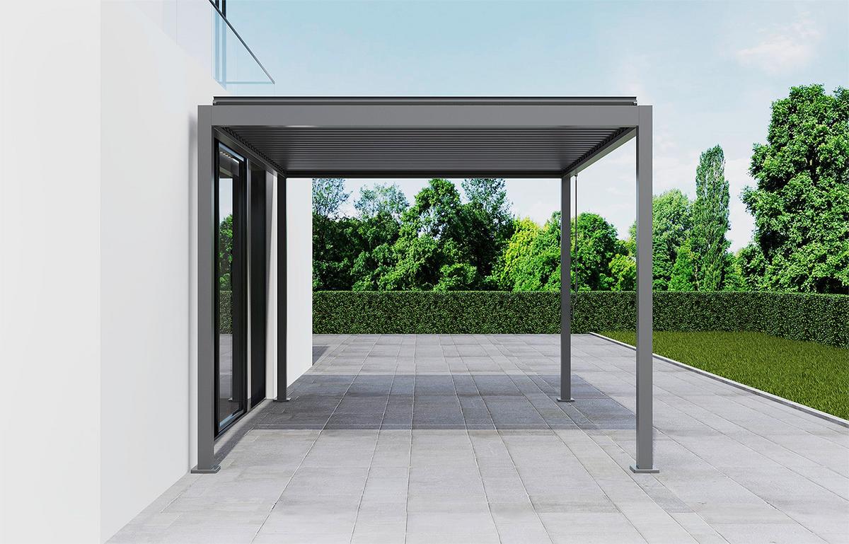 Pergola Origin Anthrazit - Anthrazit, Basics, Metall (371/265/296cm) - Gardenson