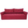 Canapea Bigsofa PASCAL - roșu, Basics, plastic/lemn (221/91/107cm) - Modern Living