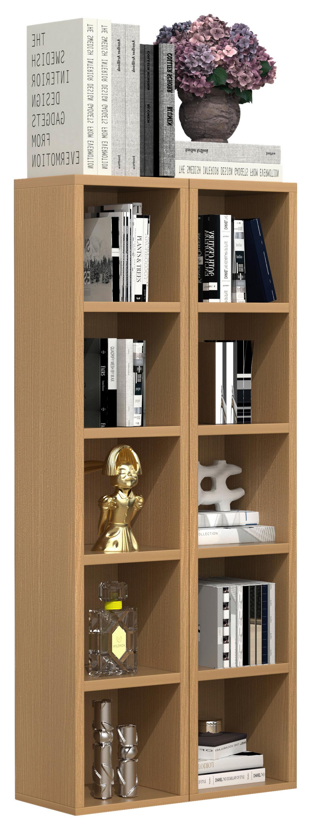 Regal Megosa S, Barva Bukve - barve bukve, Design, leseni material (40/94/17cm) - MID.YOU