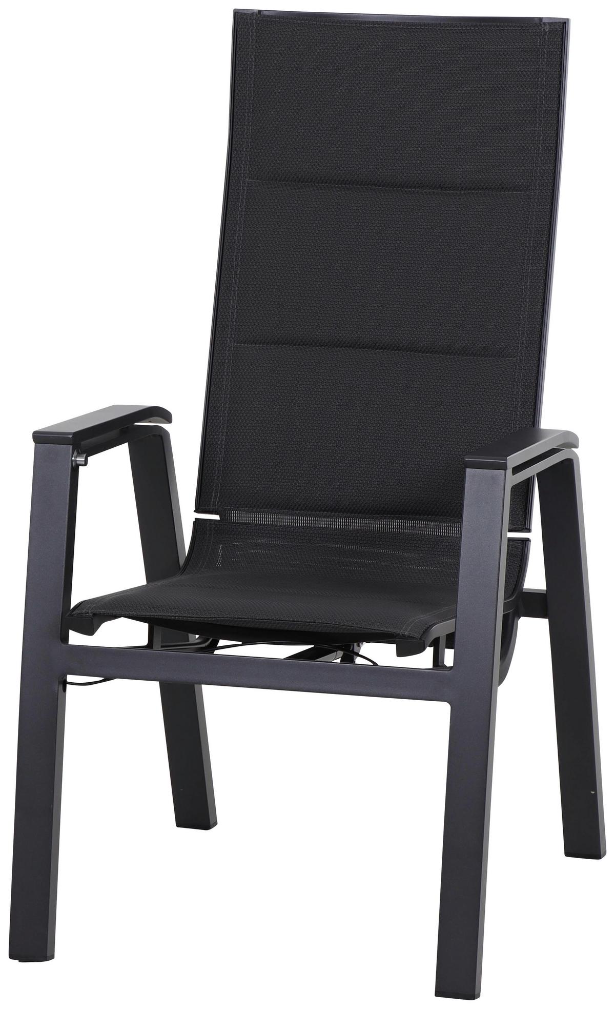 Gartengarnitur Milano 7-tlg. Anthrazit - Anthrazit, Basics, Keramik/Kunststoff (100/110/220cm) - Siena Garden