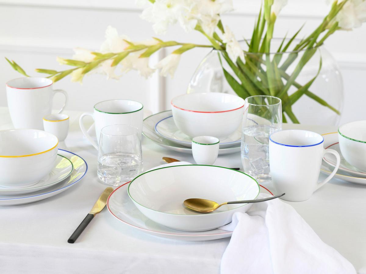 Kombinirani Servis Luna Color Line, 16-Delni - večbarvno, Basics, keramika - Creatable