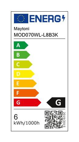 Wandleuchte Fad Schwarz max. 6 Watt - Schwarz, Trend, Kunststoff/Metall (10,6/12/19,1cm) - MAYTONI
