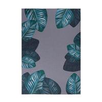 Flachwebeteppich Tropical 125 Schw/grün 130x190 - Schwarz/Grün, Basics, Textil (130/190cm) - Kayoom
