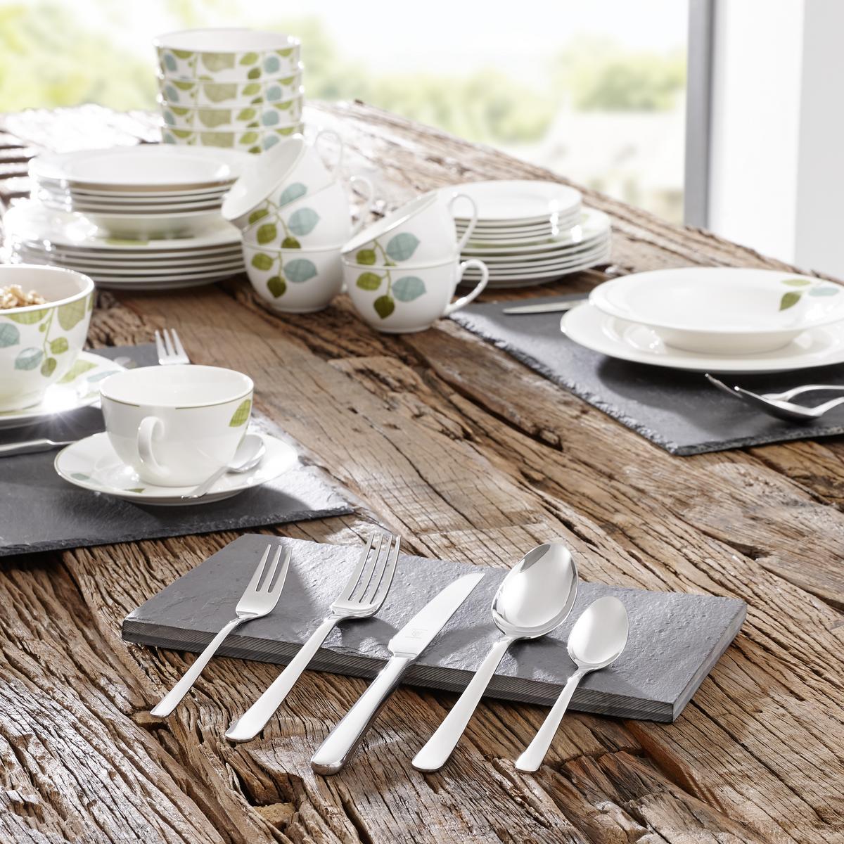 ZESTAW SZTUĆCÓW 660-310 - kolor stalowy, Basics, metal (50,2/39,5/6,1cm) - Justinus