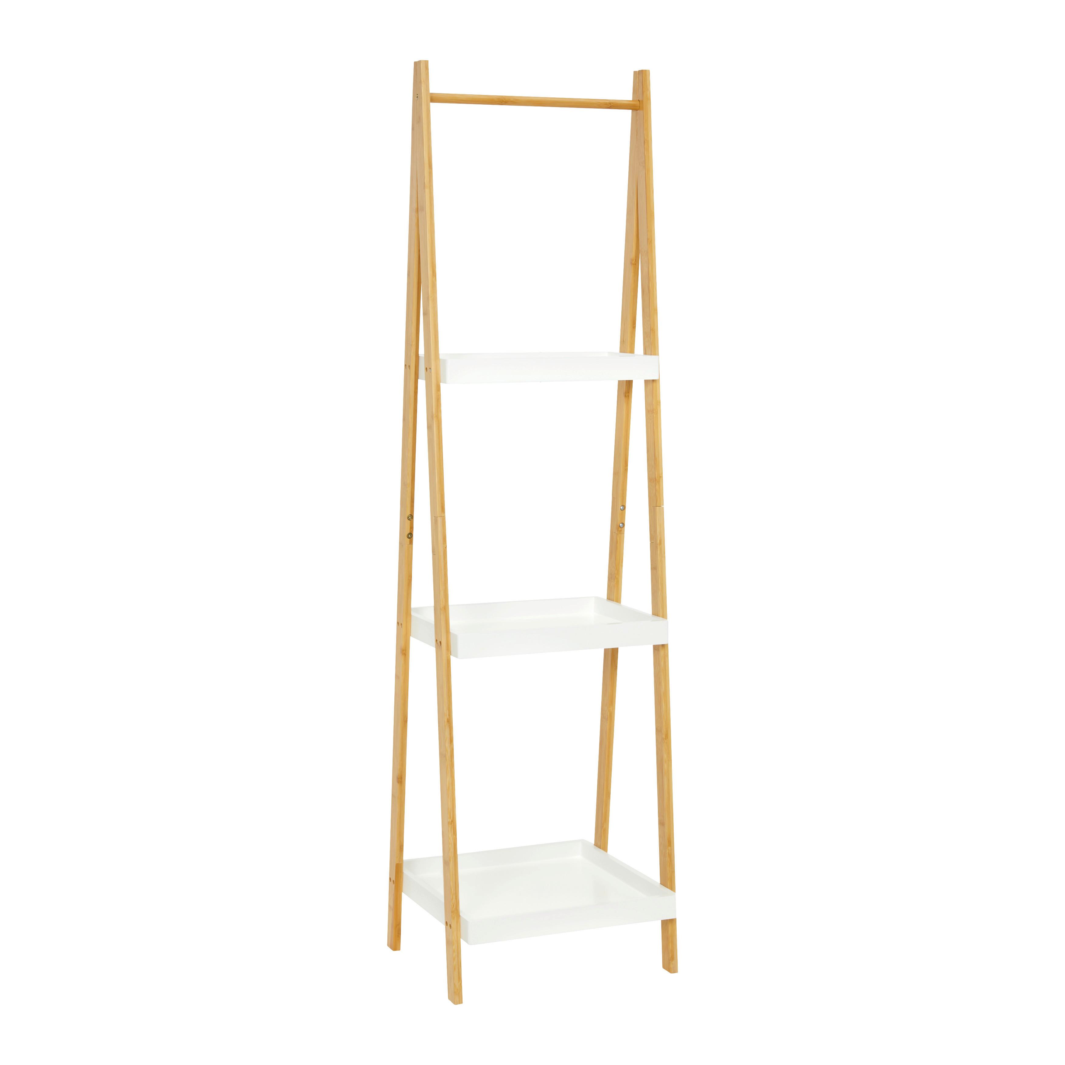 Regal Mirella Weiß/Naturfarben MDF - Naturfarben/Weiß, MODERN, Naturmaterialien/Holzwerkstoff (43/160/40cm) - Bessagi Home