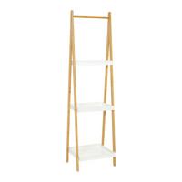 Regal Mirella Weiß/Naturfarben MDF - Naturfarben/Weiß, MODERN, Naturmaterialien/Holzwerkstoff (43/160/40cm) - Bessagi Home