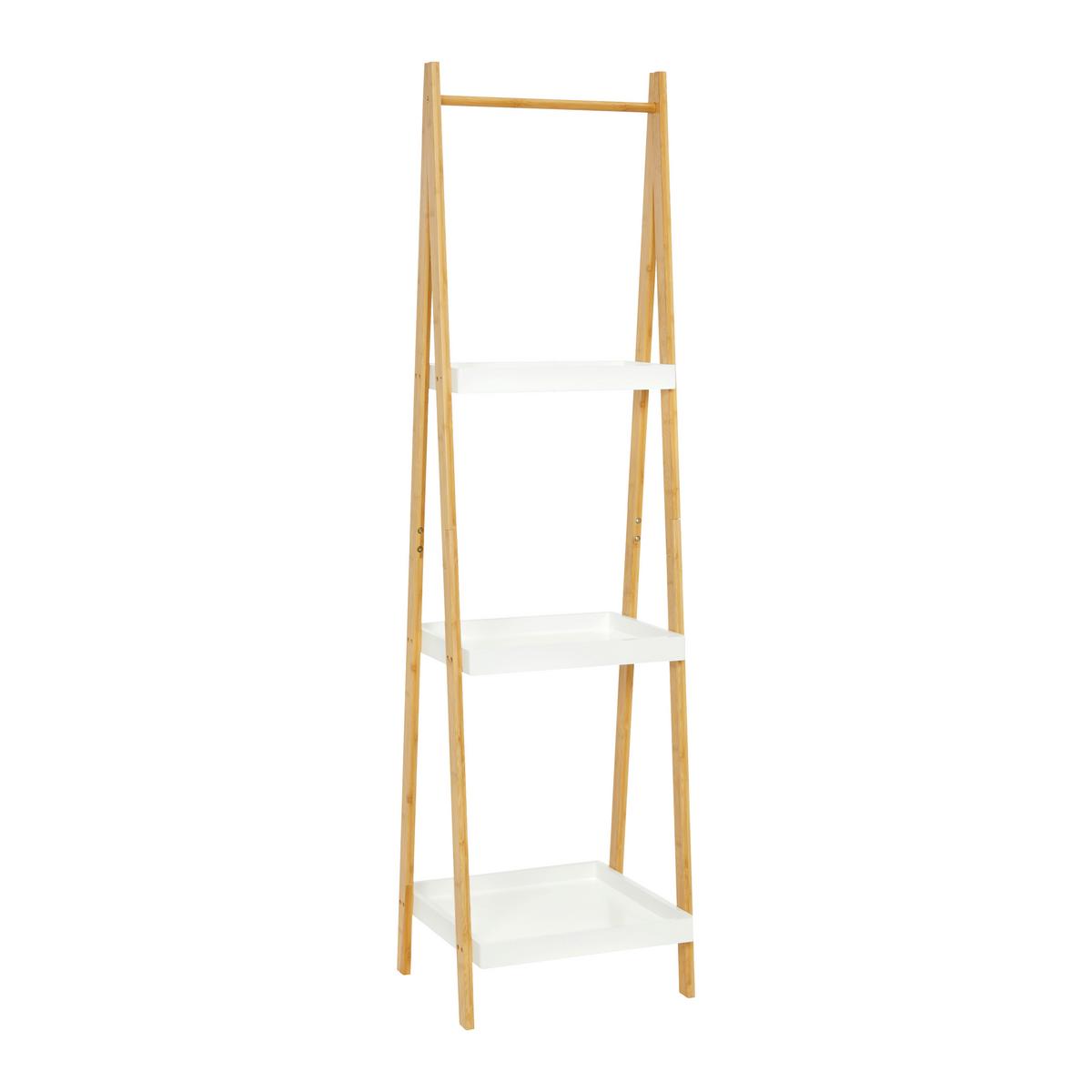 Regal Mirella Weiß/Naturfarben MDF - Naturfarben/Weiß, MODERN, Naturmaterialien/Holzwerkstoff (43/160/40cm) - Bessagi Home