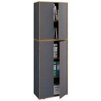 Arhivska Omara Salia B60, Antracit, Barva Hrasta - medeni hrast/antracit, Design, leseni material (60/183/33cm) - MID.YOU