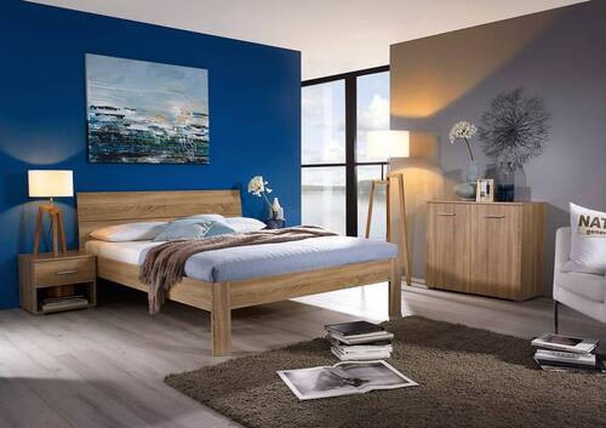 Postelja Flexx, Barva Hrasta, 90x200 - hrast sonoma, Basics, leseni material (90/200cm) - Xora