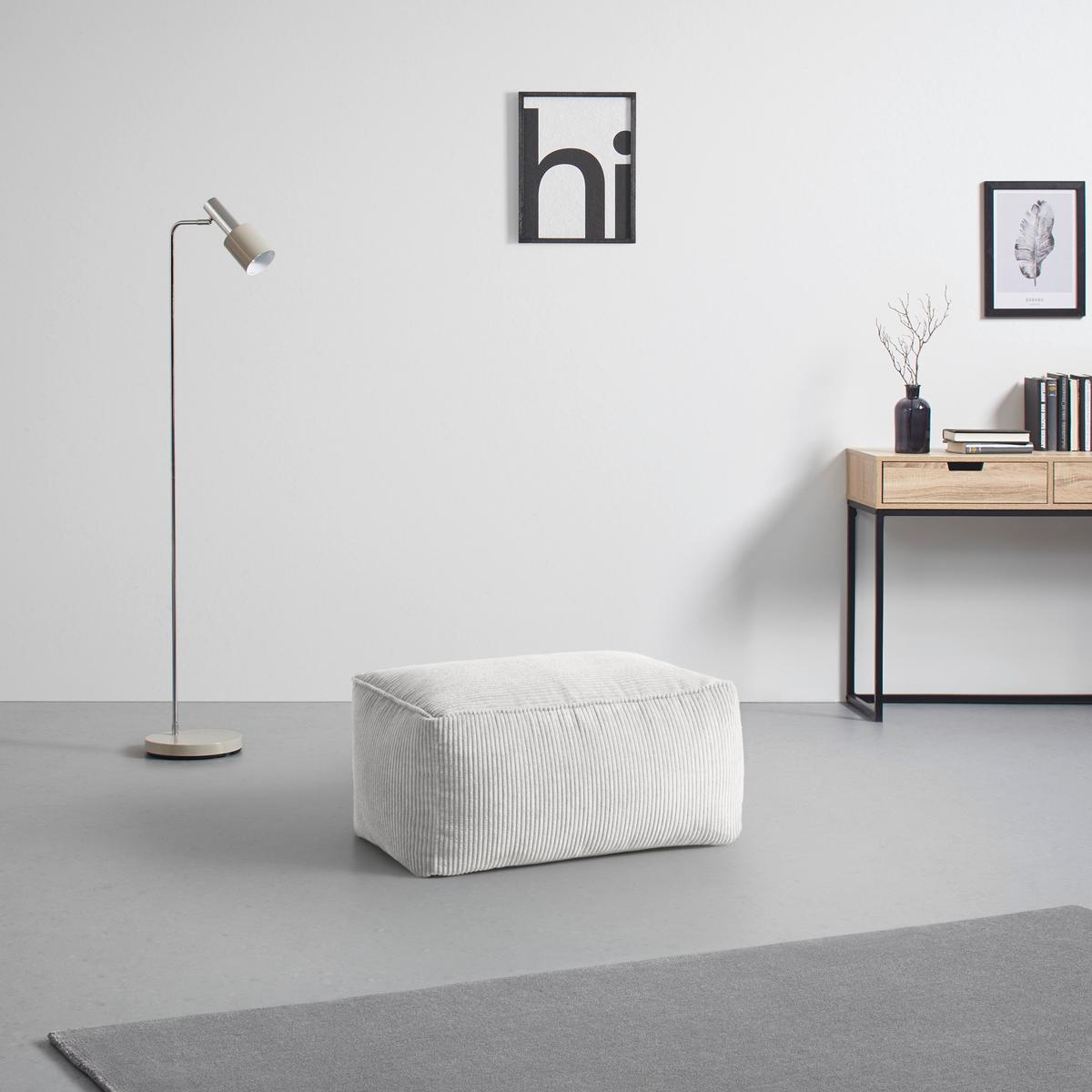 Hocker Caroline Weiß - Weiß, MODERN, Textil (80/38/50cm) - Mömax