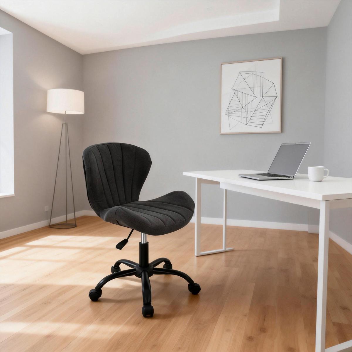 Klara 1 Uredska Stolica - siva/crna, Trend, metal/tekstil (58/84/56cm) - Modern Living