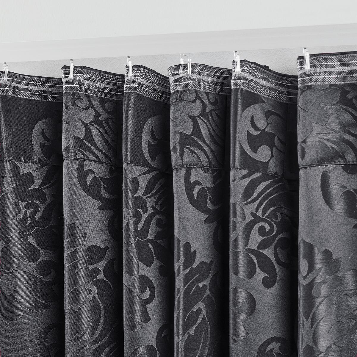 Fertigvorhang Charles Schwarz ca. 140x245cm - Schwarz, LIFESTYLE, Textil (140/245cm) - Modern Living