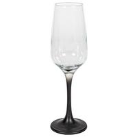 Pezsgőspohár Nini - fekete/átlátszó, Modern, Üveg (4,5/22,6cm) - Premium Living