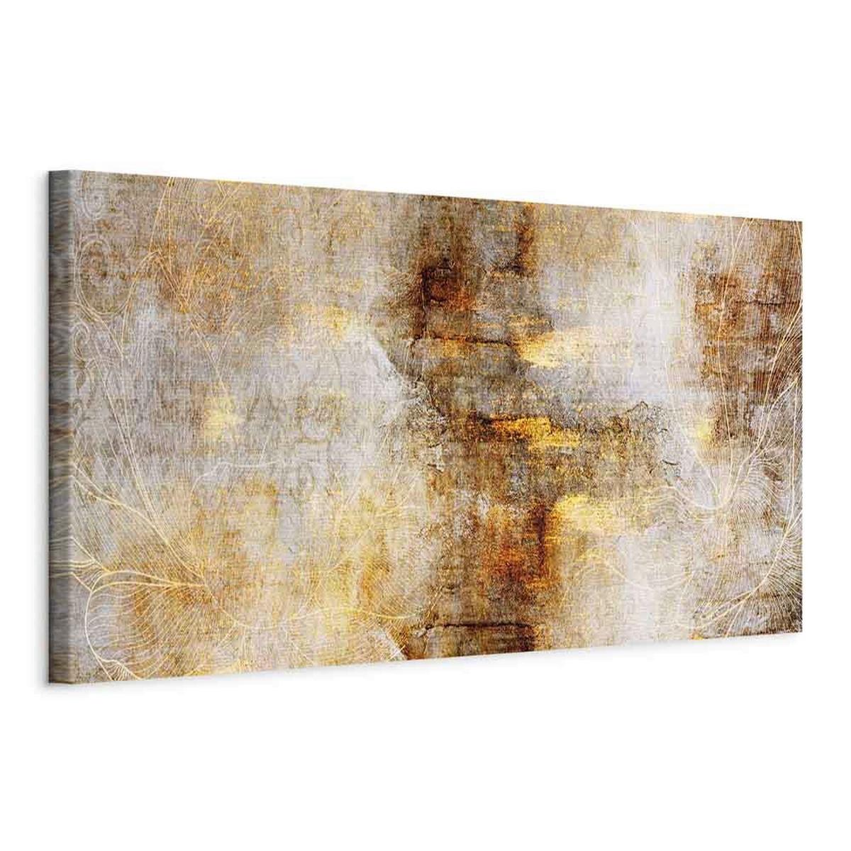 Slika Na Platnu Magic Of Luxury - zlate barve/rjava, Basics, tekstil/les (120/40/1.2cm) - artgeist