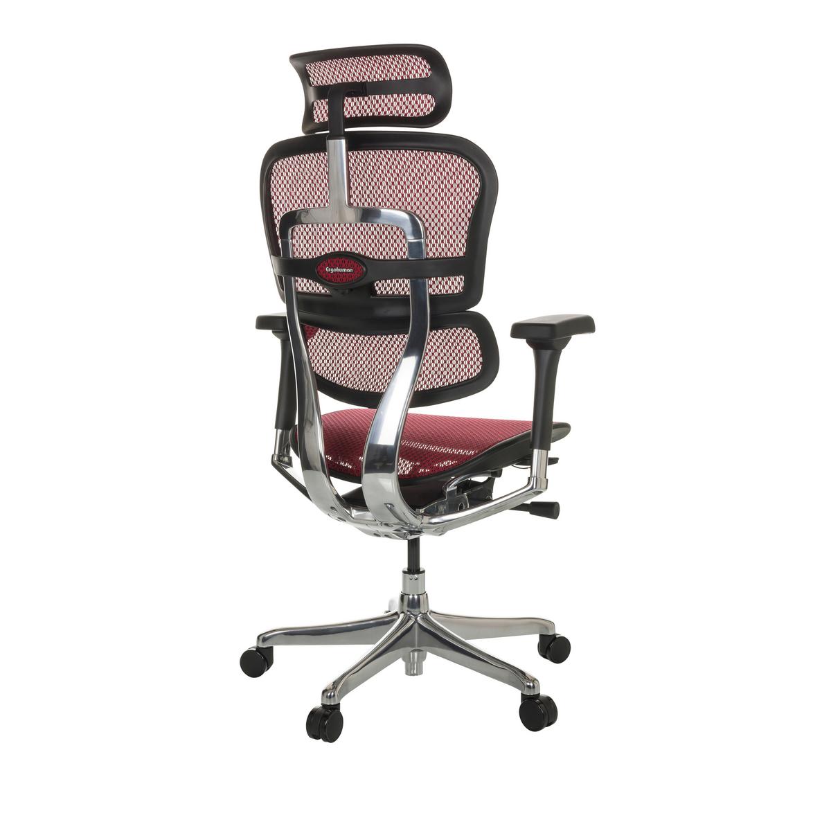 Pisarniški Stol Ergohuman I, Rdeča - rdeča/srebrne barve, Basics, kovina/umetna masa (69/119-144/65cm) - MID.YOU